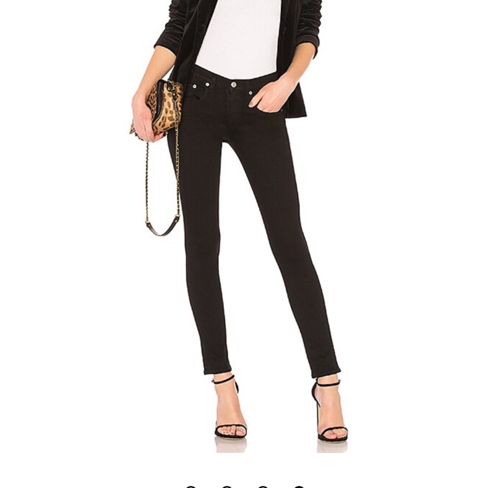 Rag and Bone dark wash mid rise skinny jeans